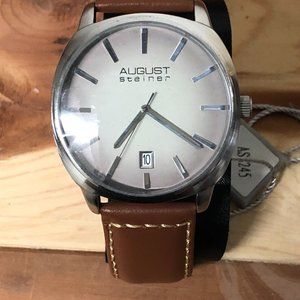 August Steiner Men's 42mm Brown Contemporary Watch